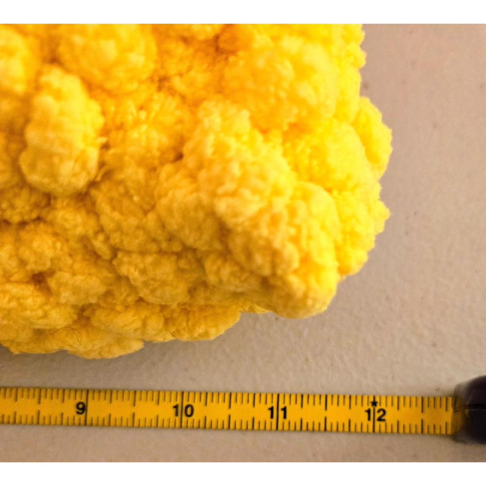 Handmade yellow thick chenille yarn clutch handbag - Picture 8 of 10